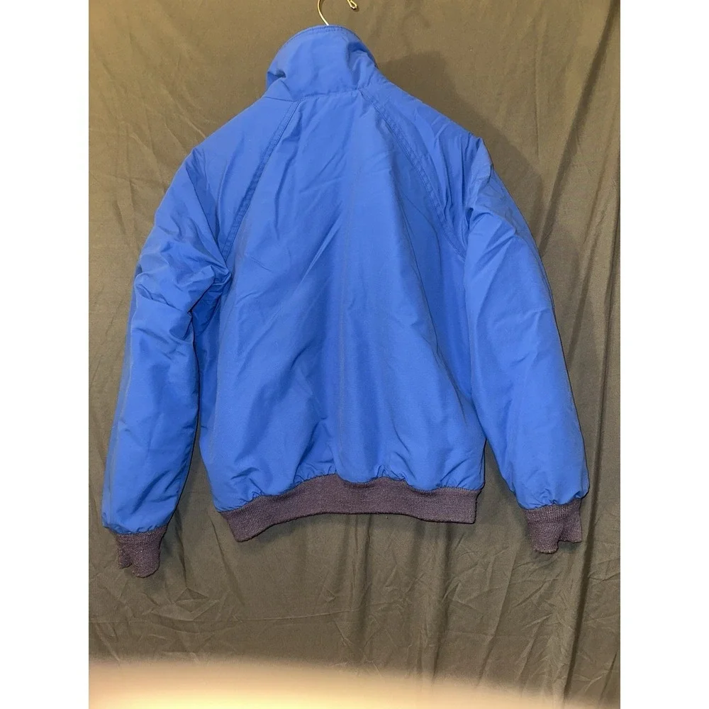 Vintage Woolrich Full Zip‎ Size Medium Blue Fleece Lined Bomber Jacket